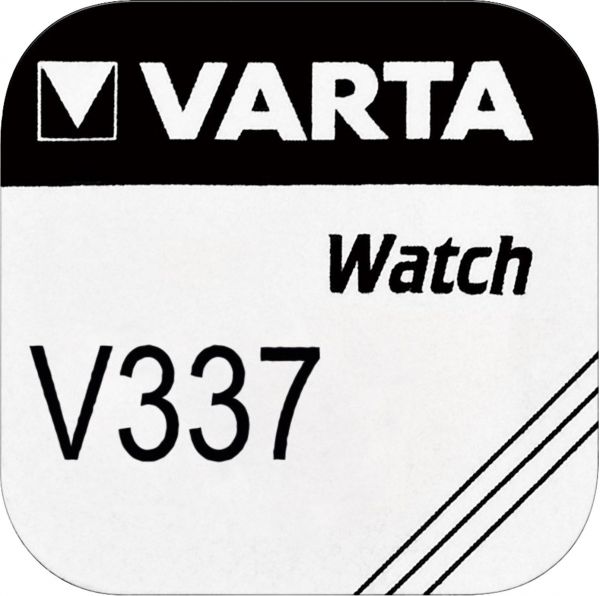 Varta 100x Watch V 337 Uhrenzelle Knopfzelle SR 416 SW V337 8 mAh 1,55 V Silber-Oxid 1er Blister V337