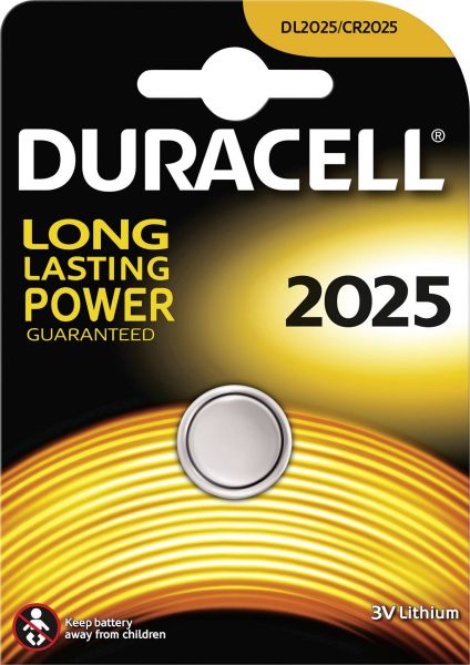 Duracell 2x CR2025 Lithium Knopfzelle 1er Blister 3V 2025