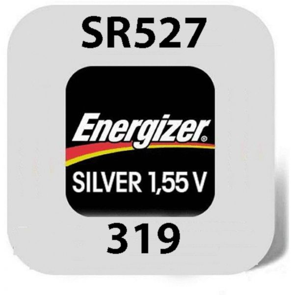 Energizer Uhrenbatterie 319 SR64 / SR527SW Knopfzelle 1,55V E301537103 Silberoxid in 1er-Miniblister E301537103