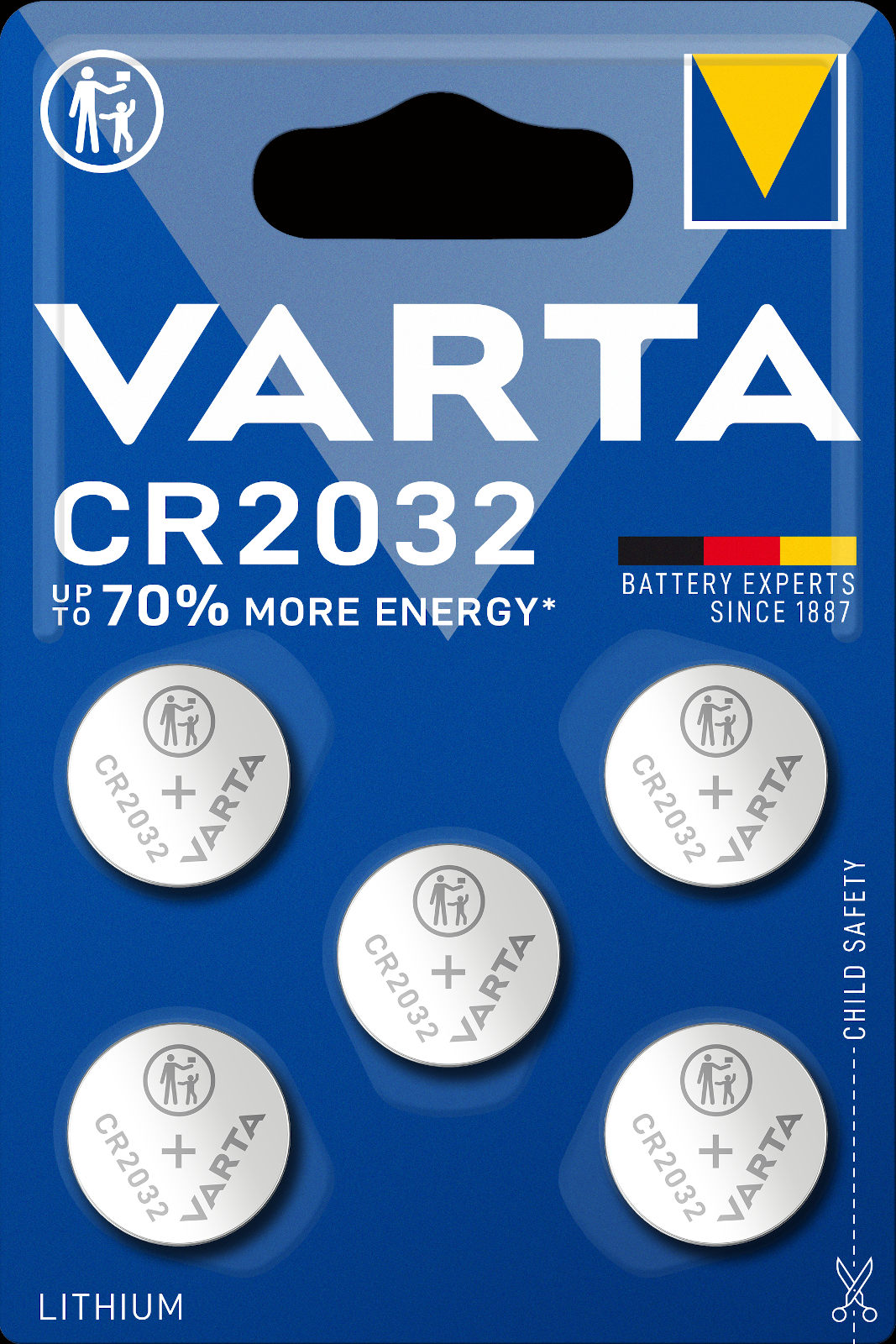 3Volt  Knopfzelle, Varta 2032 10x Bilster Batterien Varta CR2032 Lithium 