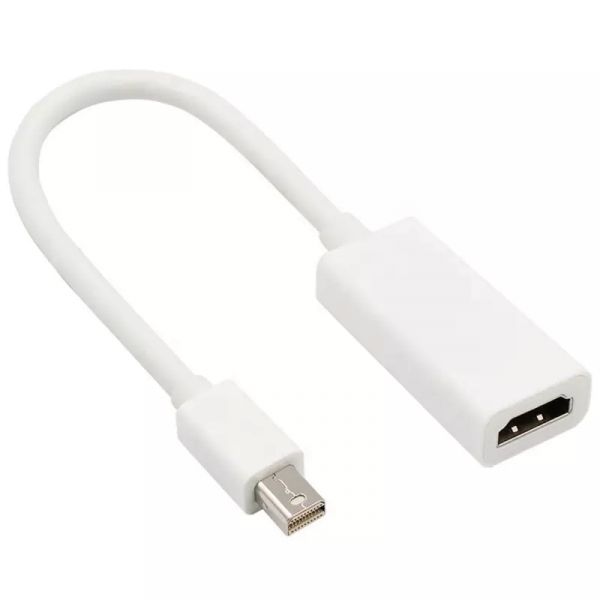 EWANTO 250mm Mini-DisplayPort auf HDMI weiß 1080P Full HD Kabel Adapter Multifunktionskabel HDK-02