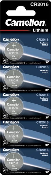 Camelion Lithium Knopfzelle CR2016 2016 3V 5er Blister 13005016