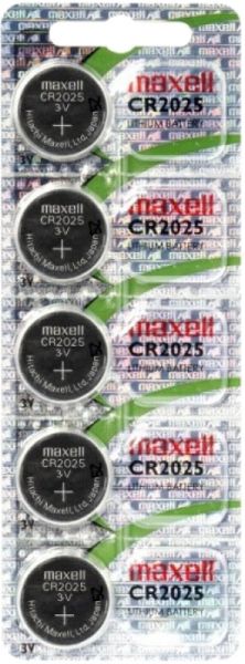 Maxell CR2025 Batterie 5er Blister 3V Lithium Knopfzelle CR2025