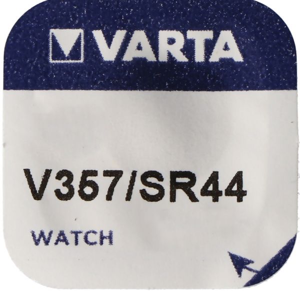 Varta Watch V 357 Uhrenzelle Knopfzelle SR 44 W V357 Silber-Oxid 155mAh 1,55 V SR44 1er Blister V 357