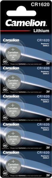 Camelion Lithium Knopfzelle CR1620 1620 3V 5er Blister 13005620