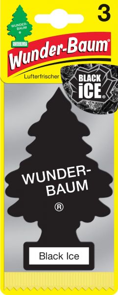 Wunder-Baum 3er Packung Lufterfrischer für das Auto Duft Baum Sorte Black Ice air freshener