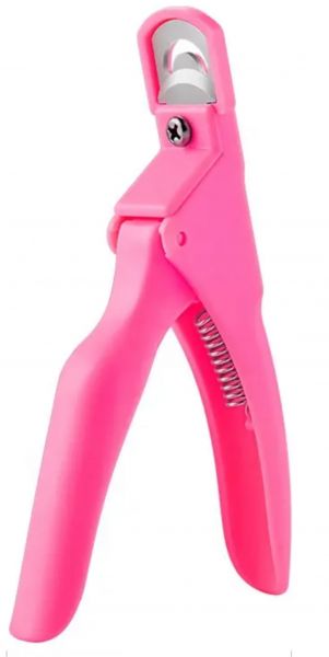 EWANTO Nagelknipser Tip Cutter Schneider für Kunstnägel Gelnägel Falsche Nägel Maniküre Werkzeug Pink TCP-02