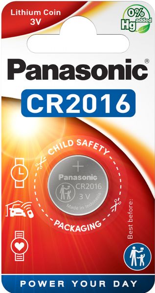 Panasonic Knopfzelle Lithium CR2016 1er Blister 3V CR-2016EL/1B