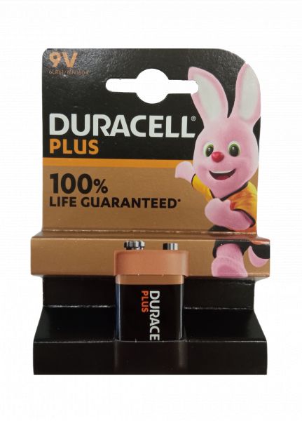 Duracell Plus Power 9V Block 1er Blister Alkaline Batterie MN1604 6LR61 6LP3146