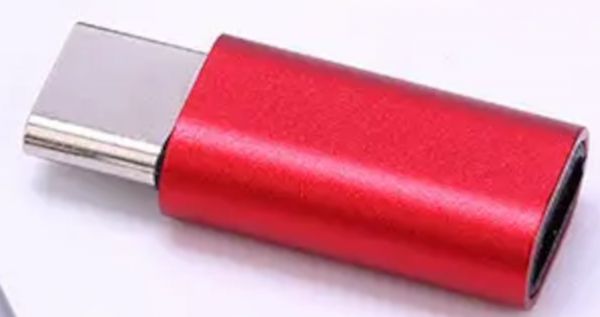 EWANTO USB-C (m) auf micro USB (w) Adapterstecker Rot für Smartphone Laptop Tablet Adapter LMRO-01