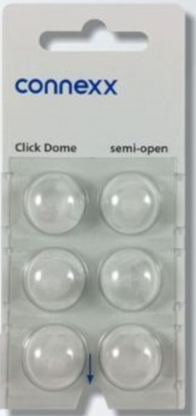 connexx Click Semi-open Dome 6er Blister Weiß Hörgeräteschirmchen Silikon 10670790