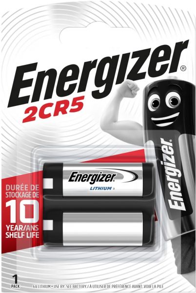 Energizer Fotobatterie Lithium 1500mAh 6 Volt 2CR5 E300779403 Blister, 2CR5M, 5032LC, DL245, EL2CR5, KL2CR5, RL2CR5 E300779403