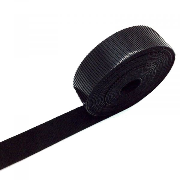 EWANTO Klettband Kabelbinder 20 mm x 5 m Länge Kabelband wiederverwendbar Farbe Schwarz KB-11