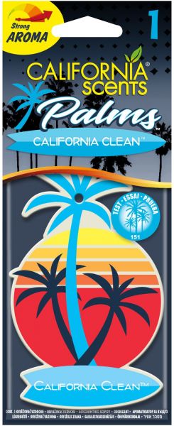 California Scents Lufterfrischer Palm 4er Packung Geruchsorte California Clean 4 Duftpalmen Air Fresheners CPA121-4EU 149859