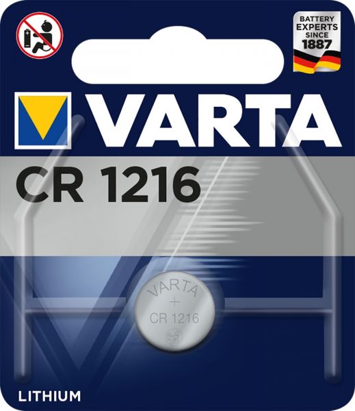 Varta CR1216 Lithium Knopfzelle 3V 1er Blister CR 1216 6216
