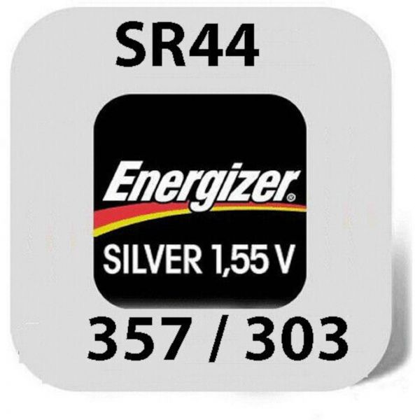 Energizer Uhrenbatterie 357/303 (SR44) E1072601 Uhrenknopfzelle in 1er-Miniblister Silberoxid E1072601