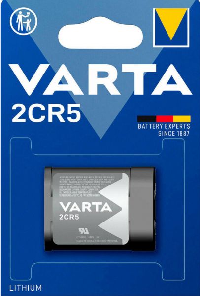 Varta Photobatterie 2CR5 6V 1400mAh Lithium 1er Blister 2 CR 5, 2CR5M, DL245, EL2CR5 B2CR5VA