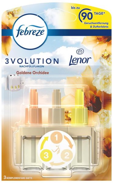 Febreze 9x Duftstecker 3Volution Nachfüllpack Goldene Orchidee