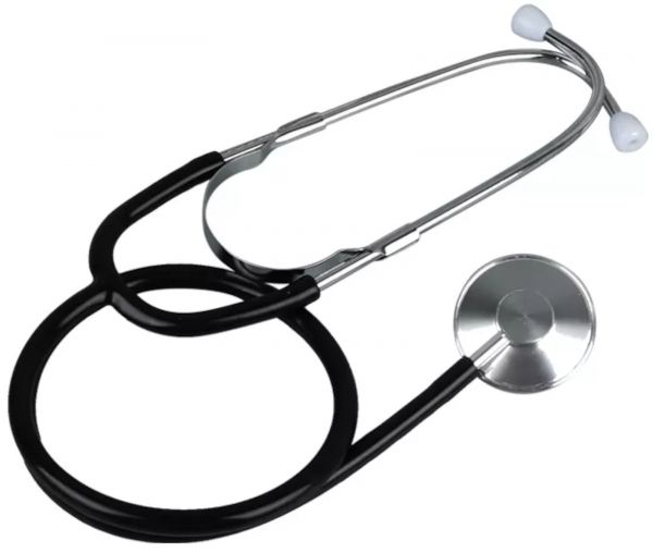 EWANTO Stethoskop Abhörgerät für die Auskultation von Herz/Lunge bei Erwachsenen und Kindern Stetoskop schwarz SO-01
